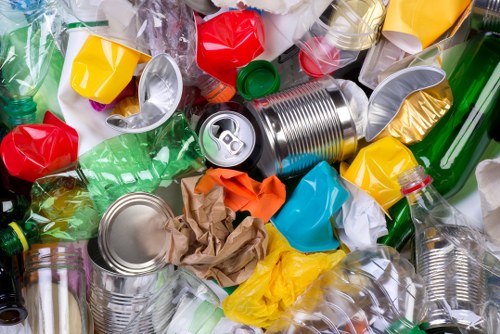 Recycling process at Barnet waste facility