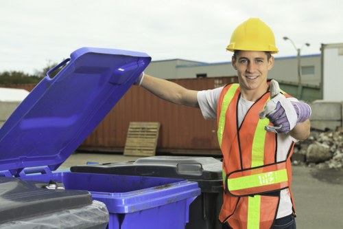 Safe, insured commercial waste vehicle parked at a depot